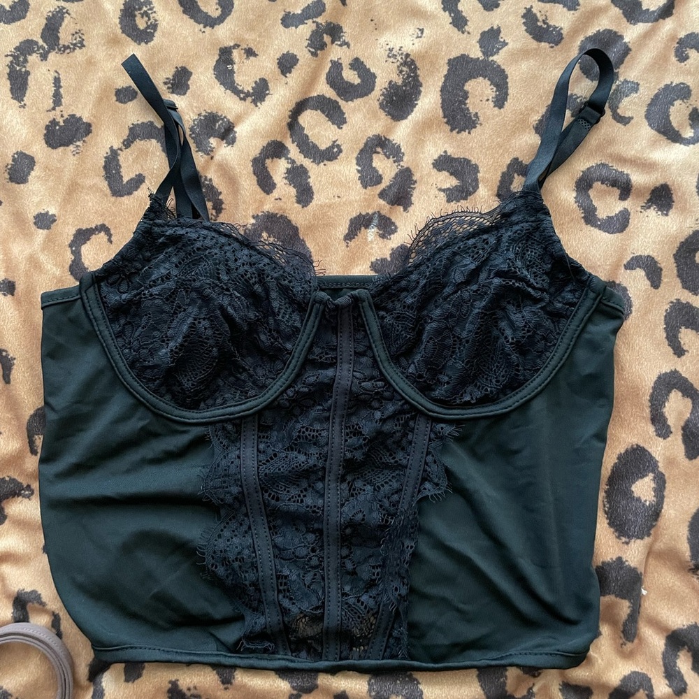 Black lace tank top